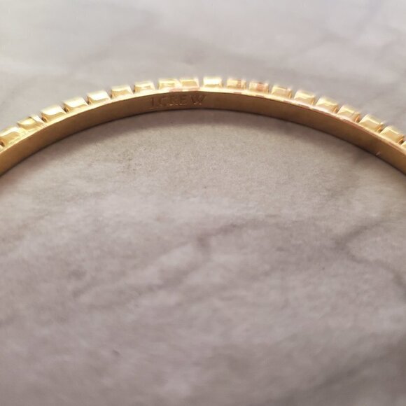 ✨ J.Crew Rhinestone Crystal Pave Green Bangle Bracelet ✨ - Picture 7 of 10